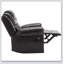 Fauteuil inclinable manuel de cinéma maison avec bande lumineuse DEL pour salon, chambre à coucher, brun