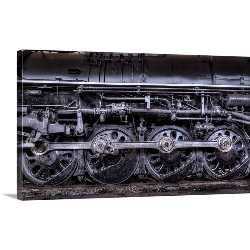 « locomotive », reproduction de photo sur toile, H 17 po x l 30 po x P 1,5 po