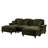 Classic Comfy Modular U Shape Sectional Sofa And Removable Ruffles Pleats Skirts And Spindle Legs, Upholstered Chenille Deep Seat Cloud Sofa With Movable Ottomans-117529527