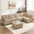 Sectional Sofa U Shaped Modular Couch With Reversible Chaise Modular Sofa Sectional Couch,6- Seat Convertible Sofa,Fit For Living Room-754324907