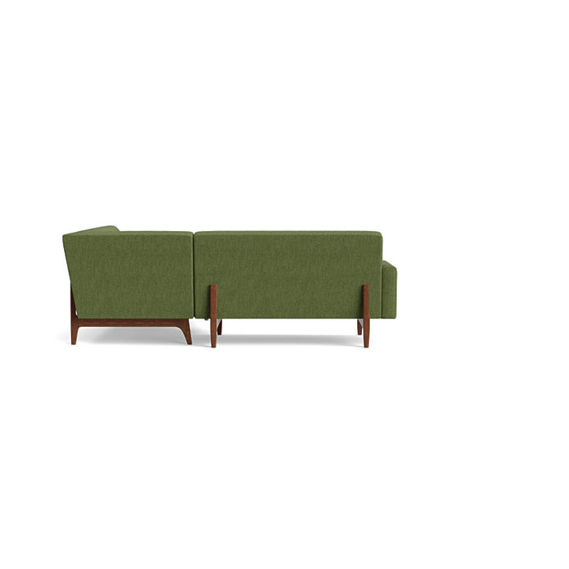 Tyler Sectional With Bumper (95" X 95"), Performance Weave - Basil, Right Hand Facing
