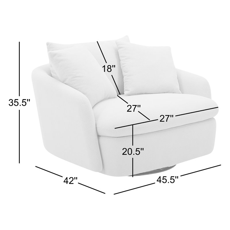 Fauteuil pivotant et demi rembourré Brieona, Utopia sable