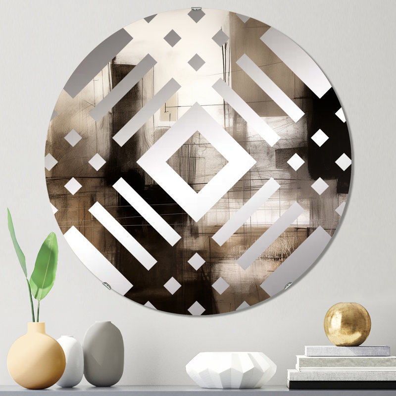 Harmanda - Miroir décoratif diamant, 23,6 po x 23,6 po