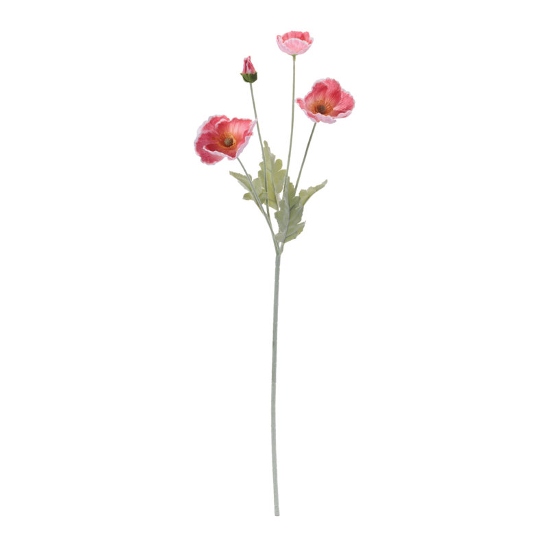 Poppy Floral Spray, Red