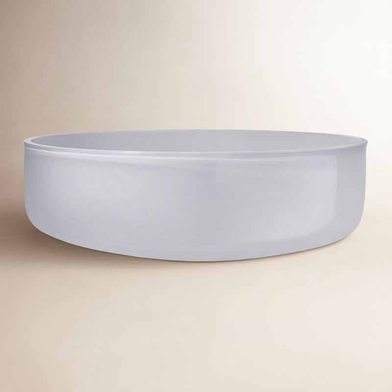 Midnight Serving Bowl, Opal Gray, 3.54" H x 10.16" W x 10.16" D