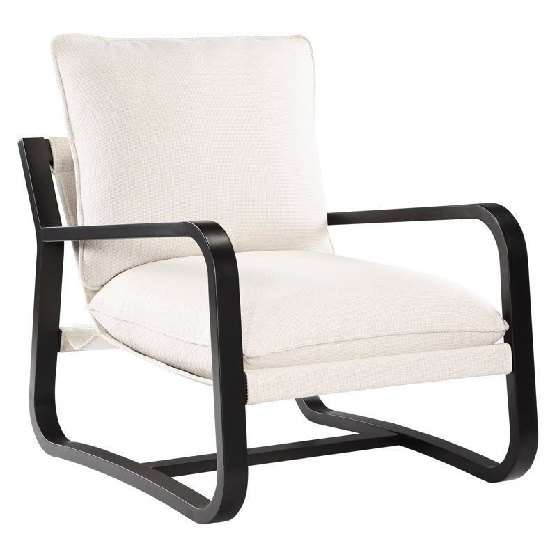 Fauteuil en tissu avoine 36,75 po, Beige
