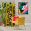 «Dynamic Fractal Face», art mural encadré noir sur toile flottante, design par Walker Noble-1017853566-1017554232