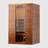 2-Person Far Infrared Indoor Sauna Room with Tempered Glass Door, Solid Hemlock Wood Home Sauna Cabin