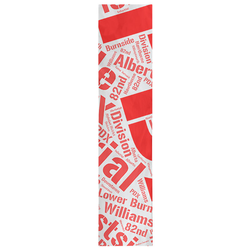Chemin de table blendtable en coton, 72 po x 16 po, Rouge, Portland