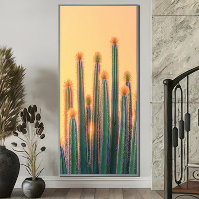 Markeitha Pastel Cacti At Sunrise I - Cactus Wall Art Decor