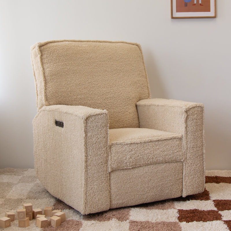 Fauteuil inclinable et pivotant Texas Nursery , Sherpa vanille