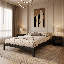 Structure de lit en bois massif NTC Sapa - Menuiserie japonaise minimaliste, pas de sommier tapissier, lattes silencieuses, assemblage facile-1995326087-1995326081