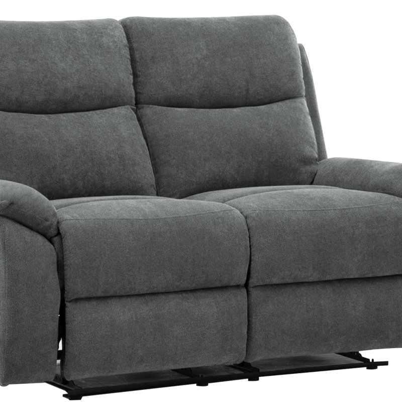 Abreanna Upholstered Reclining Loveseat, Gray