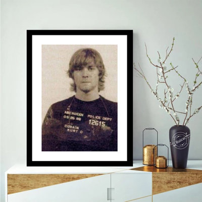 " Kurt Cobain 1986 Mugshot " Painting Print