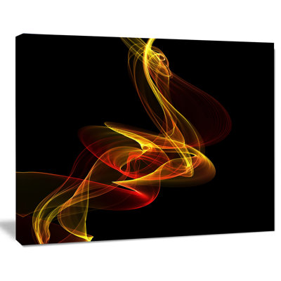 " Red Yellow Twisted Waves Fractal "