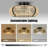 20" Flush Mount Caged Ceiling Fan with Light Farmhouse Natural Bamboo Strips-134675934