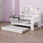 Daybed With Storage Shelves, USB, LED, And Trundle-1703282285
