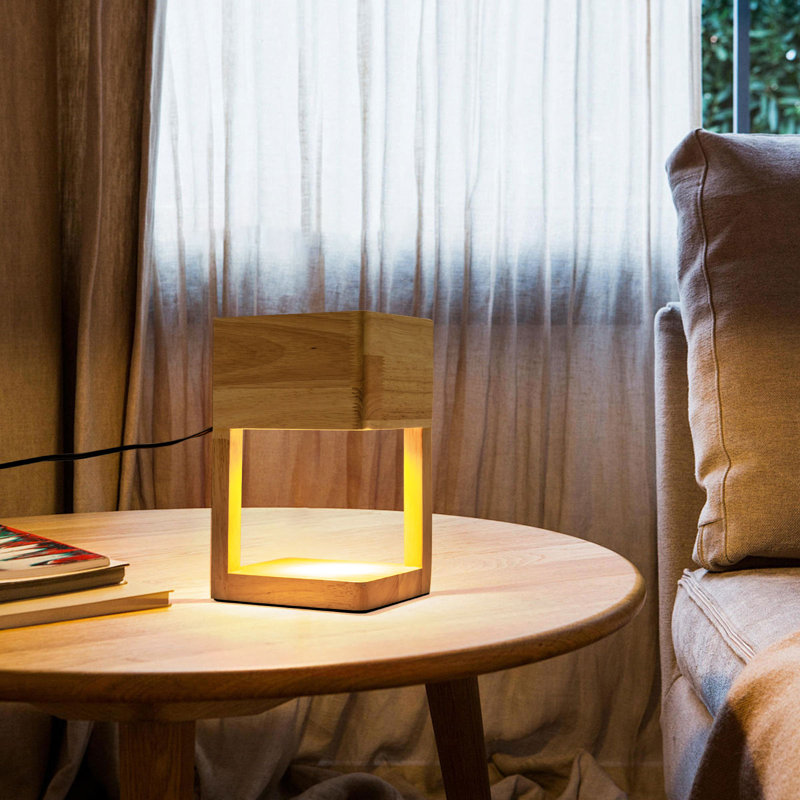 10.11'' H Wood Table Lamp