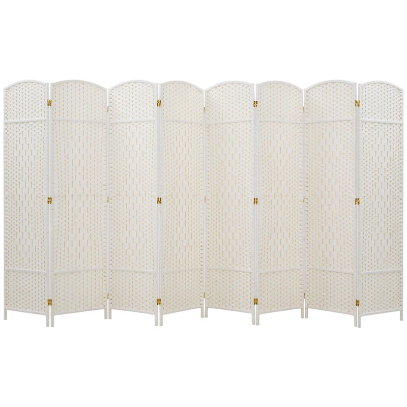Paravent 6 panneaux à panneaux articulés doubles, 6 Panels, Blanc