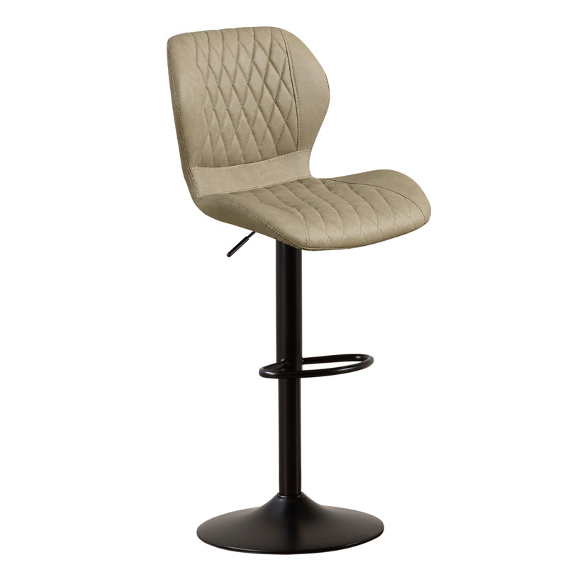 Tyrel Swivel Adjustable Height Bar Stool, dark gray