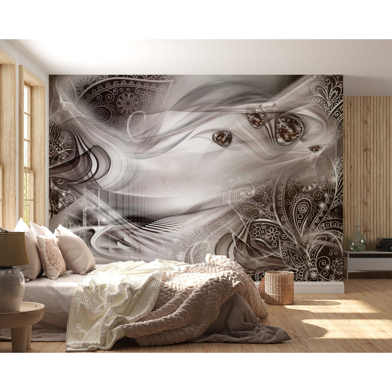 Papier peint adhésif Castelli, gris, L 57 po x L 41 po