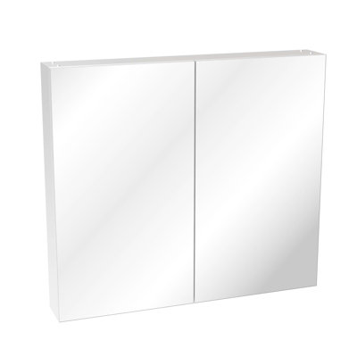 32'' X 28'' Silver Bathroom Mirror With Adjustable Storage, Multiple Shelves, Silent Hinges, And Waterproof Wall - Mounted Medicine Cabinet, Aluminum Structure, Waterproof, Corrosion