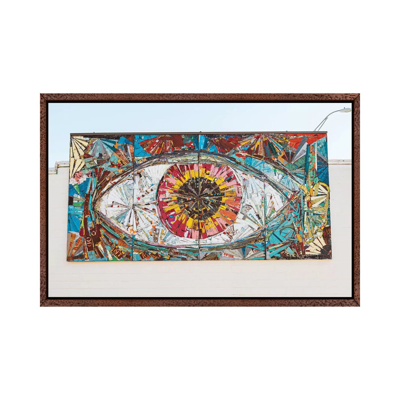 Austin Eye by Bethany Young - Print on Canvas, 66.04cm H x 101.6cm W x 3.81cm D, Classic Brown Wood Framed
