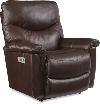 James Leather Match Power Rocking Recliner with Power Headrest