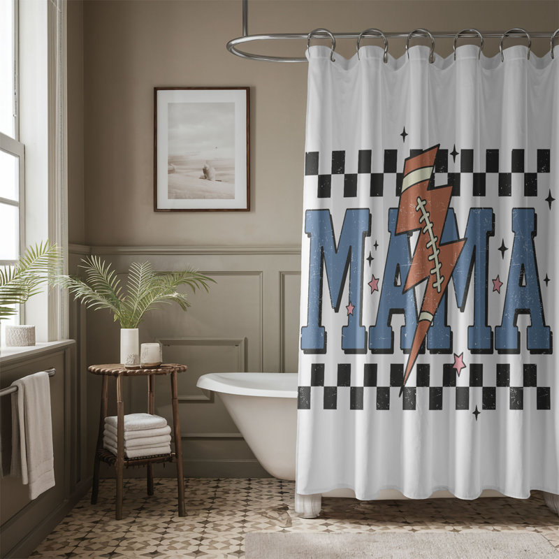 Rideau de douche 1 pièce Game Vibe, H 74 po x l 71 po