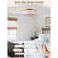 Ventilateurs de plafond de 20 po avec lumières, ventilateur encastré Boho avec lumière et télécommande, tissu cylindrique à 6 vitesses pour chambre à coucher, chambre de bébé, salon-1154180193