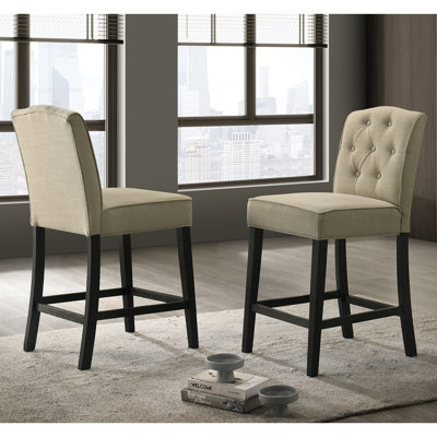 Ensemble de 2 chaises rembourrées en tissu