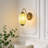 12.9''(H) Vintage Armed Wall Sconces Lights with Milk Green Glass Shade for Bedroom, Living Room, and Hallway