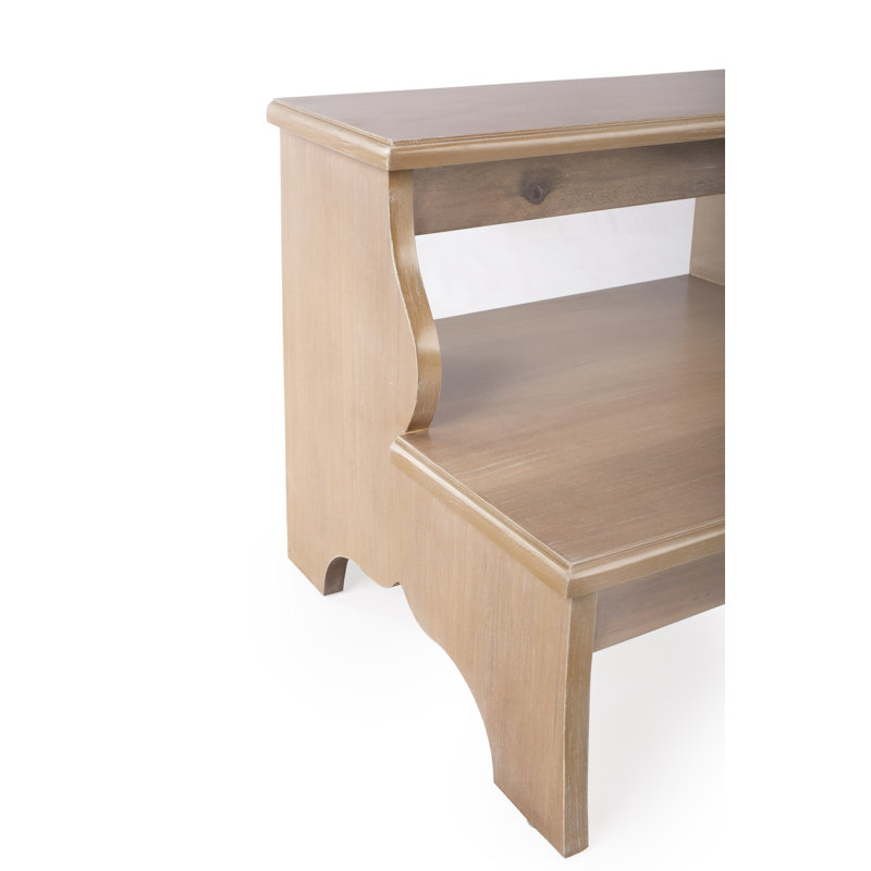 Mondragon 2 - Step Wood Step Stool, Wood