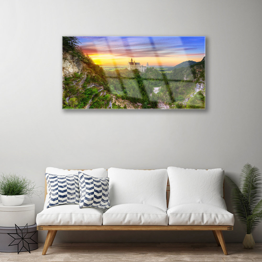 Landscape Mountains - Unframed Photograph on Glass