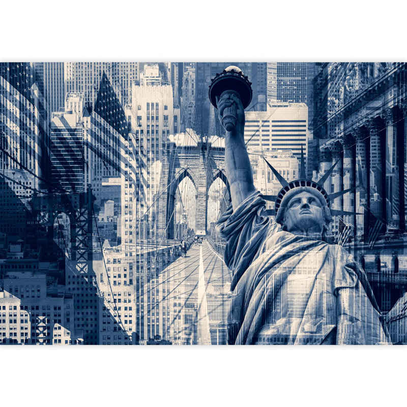 Papier peint adhésif grand format New York City, États-Unis d'Amérique, L 100 po x l 144 po