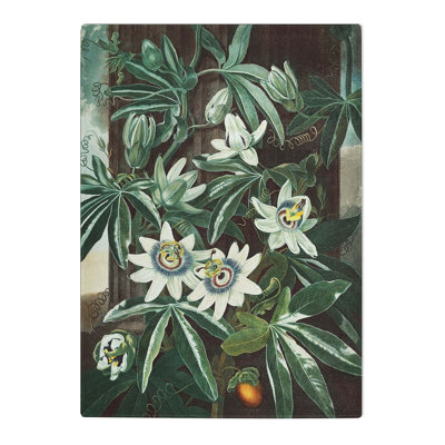 Tempered Glass Bluecrown Passionflower by R.J. Thornton Chopping Board
