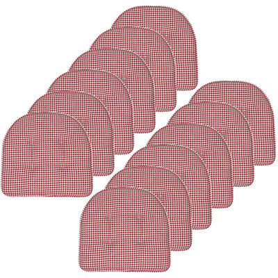 Houndstooth Stitch U Shaped Memory Foam 17" x 16" Chair Cushions