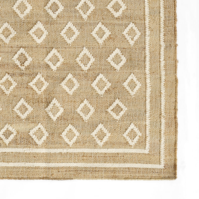 Erin Gates by Momeni Orchard Tiny Diamond Natural Hand Woven Wool and Jute Area Rug, Rectangle 3'6" x 5'6"