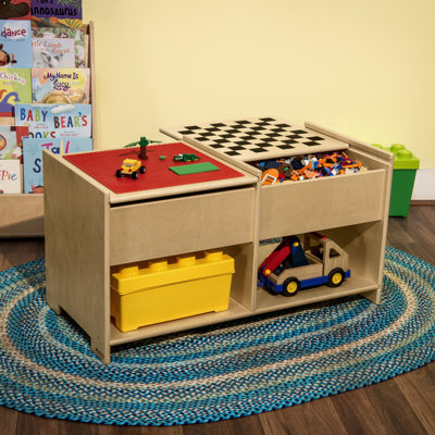 Build-N-Play Table with Checkerboard