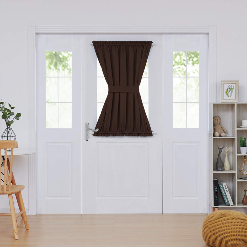 Penryn Room Darkening Curtain Single Panel, 54" W x 40" L, Chocolate