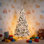 Arbre de Noël enneigé 5 pi, PVC enneigé et branches à aiguilles dures, structure à charnières pour une installation facile, support en métal stable