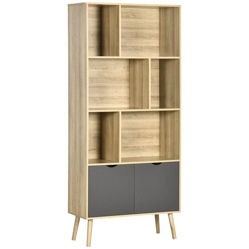 Sparta 180cm H x 80cm W Geometric Bookcase