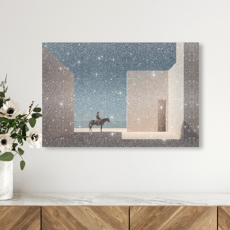 Lone Equestrian I Print by Oliver Gal, 10"H x 15"W, Gallery Wrapped