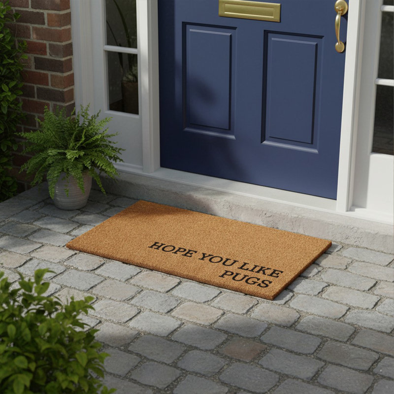 Hope You Like Pugs Doormat, 17"x29", 17" x 29", Pugs