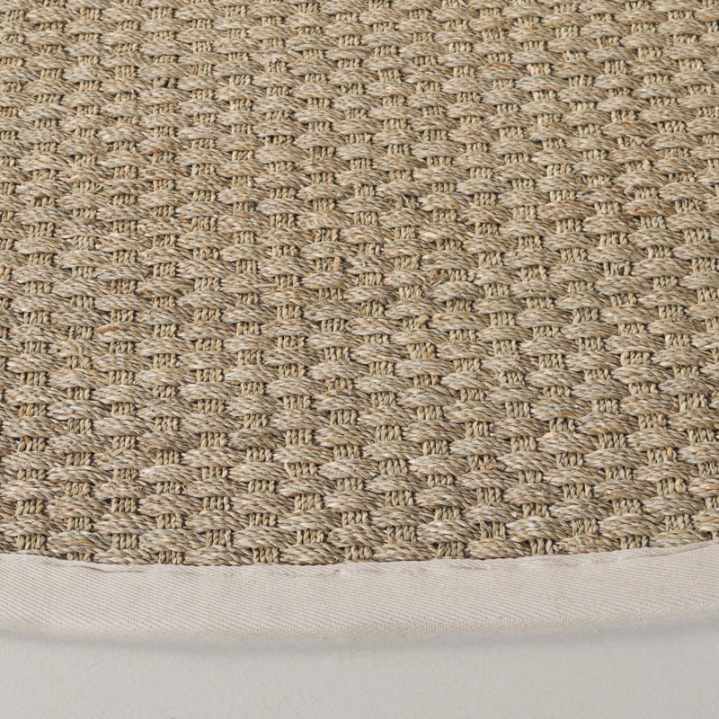 Dollard Natural Fiber Seagrass Rug, Round 6'