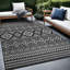 Tapis intérieur / extérieur noir / ivoire Waikiki Domek-5858389-71898231