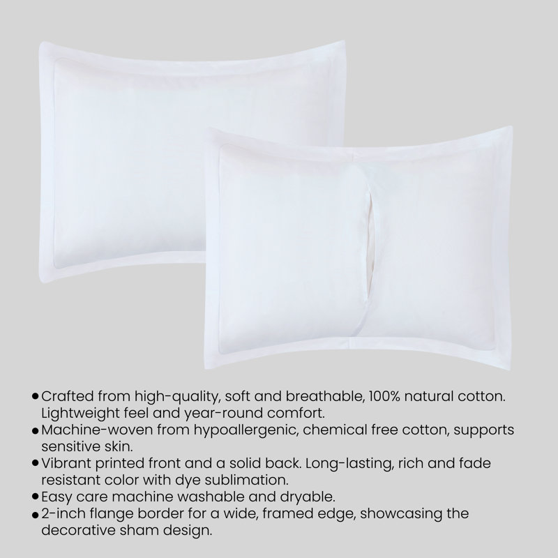 Golden X-Ray Tulips Farmhouse / Country Cotton Machine Woven Sham, Golden, Twin Comforter
