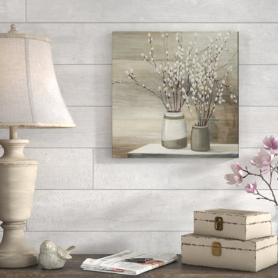 " Pussy Willow Still Life Gray Pots " by Julia Purinton