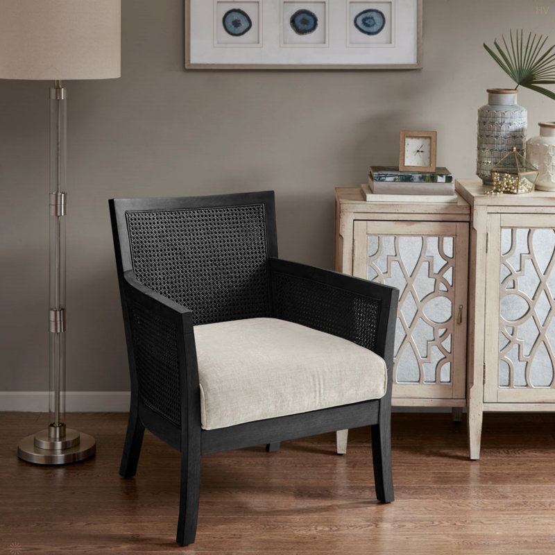 Chaise d'appoint, pieds en bois massif, Noir