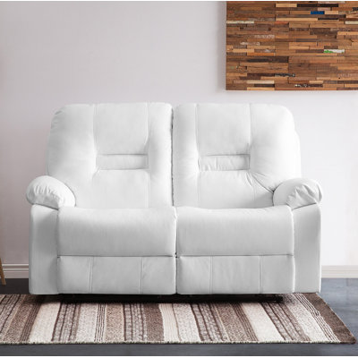 Bergen Faux Leather Reclining Loveseat